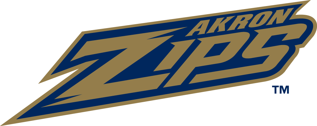 Akron Zips 2002-2013 Wordmark Logo vinyl decal